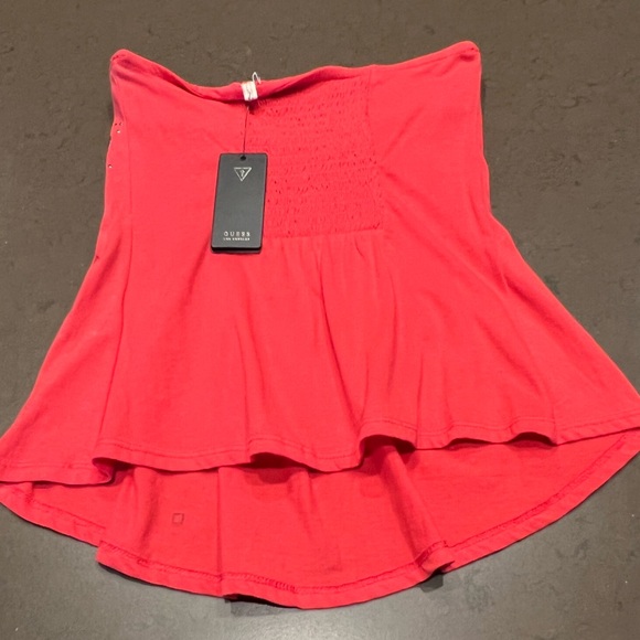 NWT GUESS STRAPLESS STUDDED PEPLUM TUBE TOP Sz: XXS - Picture 5 of 9